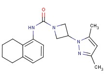 3-(3,5-dimethyl-1H-pyrazol-1-yl)-N-(5,6,7,8-tetrahydronaphthalen-1-yl)azetidine-1-carboxamide