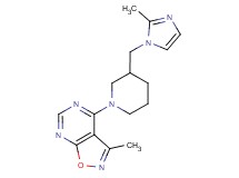 3-methyl-4-{3-[(2-methyl-1H-imidazol-1-yl)methyl]-1-piperidinyl}isoxazolo[5,4-d]pyrimidine