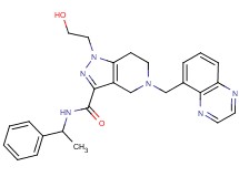 1-(2-hydroxyethyl)-N-(1-phenylethyl)-5-(5-quinoxalinylmethyl)-4,5,6,7-tetrahydro-1H-pyrazolo[4,3-c]pyridine-3-carboxamide