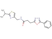 N-[(2-isopropyl-1,3-thiazol-4-yl)methyl]-3-(5-phenyl-1,3,4-oxadiazol-2-yl)propanamide