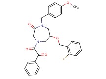 6-[(2-fluorobenzyl)oxy]-1-(4-methoxybenzyl)-4-[oxo(phenyl)acetyl]-1,4-diazepan-2-one