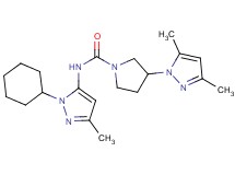 N-(1-cyclohexyl-3-methyl-1H-pyrazol-5-yl)-3-(3,5-dimethyl-1H-pyrazol-1-yl)pyrrolidine-1-carboxamide