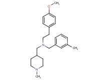 2-(4-methoxyphenyl)-N-(3-methylbenzyl)-N-[(1-methyl-4-piperidinyl)methyl]ethanamine