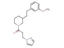 3-[2-(3-methoxyphenyl)ethyl]-1-[3-(1H-pyrazol-1-yl)propanoyl]piperidine