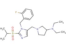 N,N-diethyl-1-{[1-(2-fluorobenzyl)-2-(isopropylsulfonyl)-1H-imidazol-5-yl]methyl}-3-pyrrolidinamine