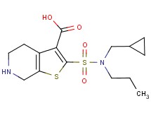 2-{[(cyclopropylmethyl)(propyl)amino]sulfonyl}-4,5,6,7-tetrahydrothieno[2,3-c]pyridine-3-carboxylic acid