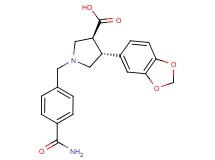 (3S*,4R*)-1-[4-(aminocarbonyl)benzyl]-4-(1,3-benzodioxol-5-yl)pyrrolidine-3-carboxylic acid