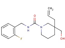 3-allyl-N-(2-fluorobenzyl)-3-(hydroxymethyl)-1-piperidinecarboxamide