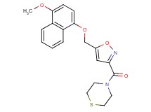 4-[(5-{[(4-methoxy-1-naphthyl)oxy]methyl}-3-isoxazolyl)carbonyl]thiomorpholine