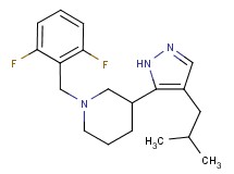 1-(2,6-difluorobenzyl)-3-(4-isobutyl-1H-pyrazol-5-yl)piperidine