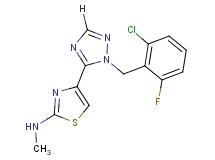 4-[1-(2-chloro-6-fluorobenzyl)-1H-1,2,4-triazol-5-yl]-N-methyl-1,3-thiazol-2-amine