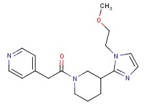 4-(2-{3-[1-(2-methoxyethyl)-1H-imidazol-2-yl]-1-piperidinyl}-2-oxoethyl)pyridine