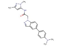 2-{5-[4-(dimethylamino)phenyl]-1H-indazol-1-yl}-N-(1,3-dimethyl-1H-pyrazol-5-yl)acetamide trifluoroacetate