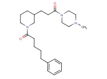 1-methyl-4-{3-[1-(5-phenylpentanoyl)-3-piperidinyl]propanoyl}piperazine