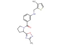 (3-{[2-(3-methyl-1,2,4-oxadiazol-5-yl)pyrrolidin-1-yl]carbonyl}phenyl)[(3-methyl-2-thienyl)methyl]amine