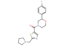 2-(4-fluorophenyl)-4-{[2-(pyrrolidin-1-ylmethyl)-1,3-thiazol-5-yl]carbonyl}morpholine