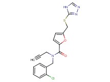 N-(2-chlorobenzyl)-N-prop-2-yn-1-yl-5-[(4H-1,2,4-triazol-3-ylthio)methyl]-2-furamide