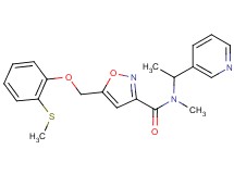 N-methyl-5-{[2-(methylthio)phenoxy]methyl}-N-(1-pyridin-3-ylethyl)isoxazole-3-carboxamide
