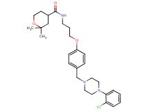 N-[3-(4-{[4-(2-chlorophenyl)-1-piperazinyl]methyl}phenoxy)propyl]-2,2-dimethyltetrahydro-2H-pyran-4-carboxamide