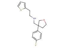 N-{[3-(4-fluorophenyl)tetrahydro-3-furanyl]methyl}-2-(2-thienyl)ethanamine