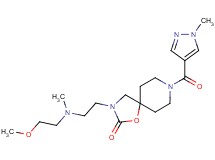 3-{2-[(2-methoxyethyl)(methyl)amino]ethyl}-8-[(1-methyl-1H-pyrazol-4-yl)carbonyl]-1-oxa-3,8-diazaspiro[4.5]decan-2-one