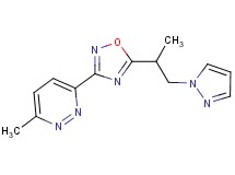 3-methyl-6-{5-[1-methyl-2-(1H-pyrazol-1-yl)ethyl]-1,2,4-oxadiazol-3-yl}pyridazine