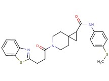 6-[3-(1,3-benzothiazol-2-yl)propanoyl]-N-[4-(methylthio)phenyl]-6-azaspiro[2.5]octane-1-carboxamide
