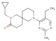 2-(cyclopropylmethyl)-8-(5-ethyl-2-methyl-4-pyrimidinyl)-2,8-diazaspiro[5.5]undecan-3-one