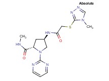 (4R)-N-methyl-4-({[(4-methyl-4H-1,2,4-triazol-3-yl)thio]acetyl}amino)-1-pyrimidin-2-yl-L-prolinamide