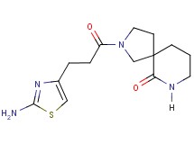 2-[3-(2-amino-1,3-thiazol-4-yl)propanoyl]-2,7-diazaspiro[4.5]decan-6-one