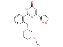 6-(3-furyl)-2-{2-[(3-methoxypiperidin-1-yl)methyl]phenyl}pyrimidin-4(3H)-one