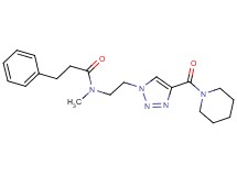 N-methyl-3-phenyl-N-{2-[4-(1-piperidinylcarbonyl)-1H-1,2,3-triazol-1-yl]ethyl}propanamide
