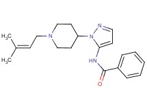 N-{1-[1-(3-methyl-2-buten-1-yl)-4-piperidinyl]-1H-pyrazol-5-yl}benzamide