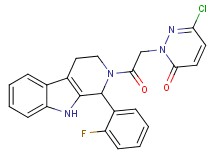 6-chloro-2-{2-[1-(2-fluorophenyl)-1,3,4,9-tetrahydro-2H-beta-carbolin-2-yl]-2-oxoethyl}-3(2H)-pyridazinone