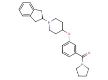 1-(2,3-dihydro-1H-inden-2-yl)-4-[3-(1-pyrrolidinylcarbonyl)phenoxy]piperidine