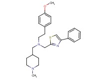 2-(4-methoxyphenyl)-N-[(1-methyl-4-piperidinyl)methyl]-N-[(4-phenyl-1,3-thiazol-2-yl)methyl]ethanamine