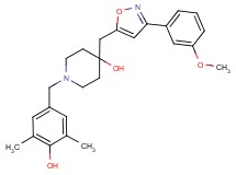 1-(4-hydroxy-3,5-dimethylbenzyl)-4-{[3-(3-methoxyphenyl)-5-isoxazolyl]methyl}-4-piperidinol
