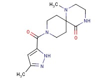 1-methyl-9-[(3-methyl-1H-pyrazol-5-yl)carbonyl]-1,4,9-triazaspiro[5.5]undecan-5-one