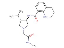 N-{rel-(3R,4S)-4-isopropyl-1-[2-(methylamino)-2-oxoethyl]-3-pyrrolidinyl}-1,2,3,4-tetrahydro-8-quinolinecarboxamide hydrochloride