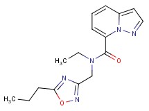 N-ethyl-N-[(5-propyl-1,2,4-oxadiazol-3-yl)methyl]pyrazolo[1,5-a]pyridine-7-carboxamide