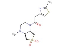 (4aR*,7aS*)-1-methyl-4-[(2-methyl-1,3-thiazol-4-yl)acetyl]octahydrothieno[3,4-b]pyrazine 6,6-dioxide