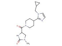 4-({4-[1-(cyclopropylmethyl)-1H-imidazol-2-yl]piperidin-1-yl}carbonyl)-1-methylimidazolidin-2-one
