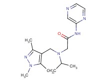 2-{isopropyl[(1,3,5-trimethyl-1H-pyrazol-4-yl)methyl]amino}-N-pyrazin-2-ylacetamide