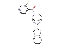 (1S*,5R*)-3-(2,3-dihydro-1H-inden-2-yl)-6-(3-fluoroisonicotinoyl)-3,6-diazabicyclo[3.2.2]nonane
