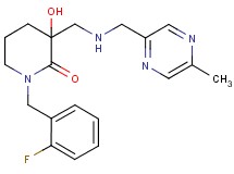 1-(2-fluorobenzyl)-3-hydroxy-3-({[(5-methyl-2-pyrazinyl)methyl]amino}methyl)-2-piperidinone