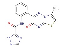 N-[2-(3-methyl-7-oxo-7H-[1,3]thiazolo[3,2-b][1,2,4]triazin-6-yl)phenyl]-1H-1,2,4-triazole-5-carboxamide