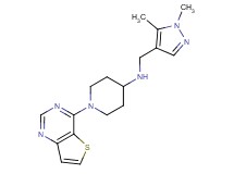 N-[(1,5-dimethyl-1H-pyrazol-4-yl)methyl]-1-thieno[3,2-d]pyrimidin-4-ylpiperidin-4-amine