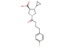 (3S*,4S*)-4-cyclopropyl-1-[4-(4-fluorophenyl)butanoyl]-3-pyrrolidinecarboxylic acid
