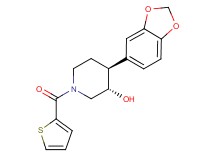 (3S*,4S*)-4-(1,3-benzodioxol-5-yl)-1-(2-thienylcarbonyl)piperidin-3-ol