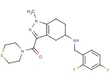 N-(2,4-difluorobenzyl)-1-methyl-3-(4-thiomorpholinylcarbonyl)-4,5,6,7-tetrahydro-1H-indazol-5-amine
